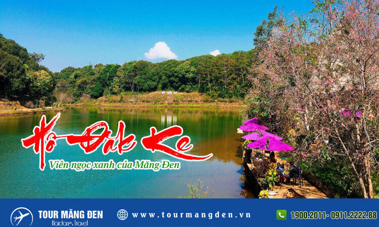 Hồ Đăk Ke sương mù buổi sáng